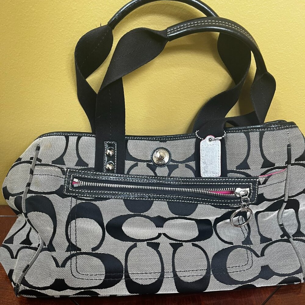 Coach Vintage Hand Bag Mini Bag - Black & Grey